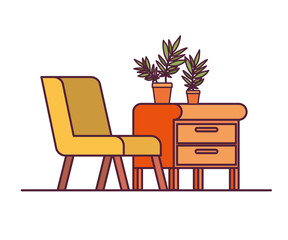 comfortable sofa in living room with white background