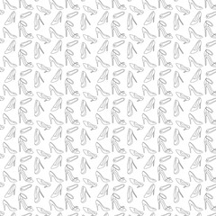 Hand darwn vector shoes pattern. Fashion sketch background.