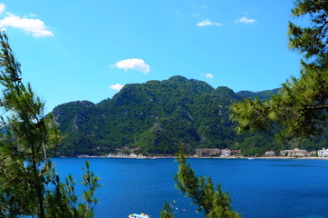 view on the Aegean sea in Ichmeler near Marmaris, Turkey