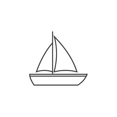 Boat, sail, sailing, ship, yacht icon. Vector illustration, flat design.