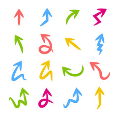 colorful arrows vector set
