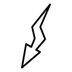 Lightning icon. Outline lightning vector icon for web design isolated on white background