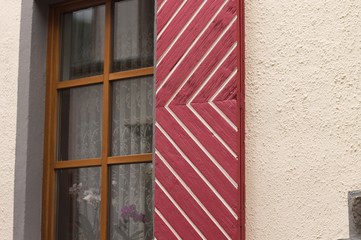 Typical german shutter of a wooden window (Moselkern, Germany, Europe)
