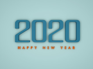 New Year 2020 Creative Design Concept - 3D Rendered Image