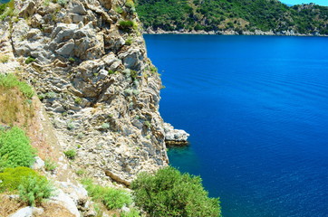 view on the Aegean sea in Ichmeler near Marmaris, Turkey