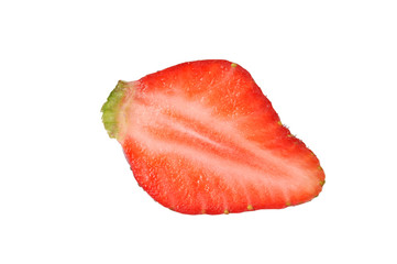 Red fresh strawberry isolated on the white