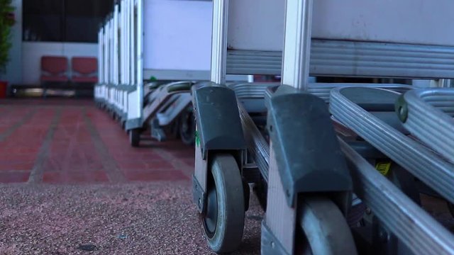 Luggage trolley at the Chiangmai international airport