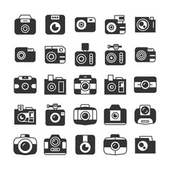 camera and video recorder icons set