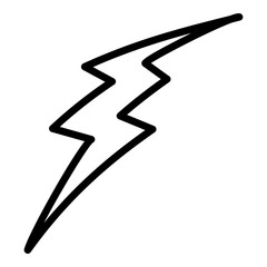 Slanting lightning icon. Outline slanting lightning vector icon for web design isolated on white background