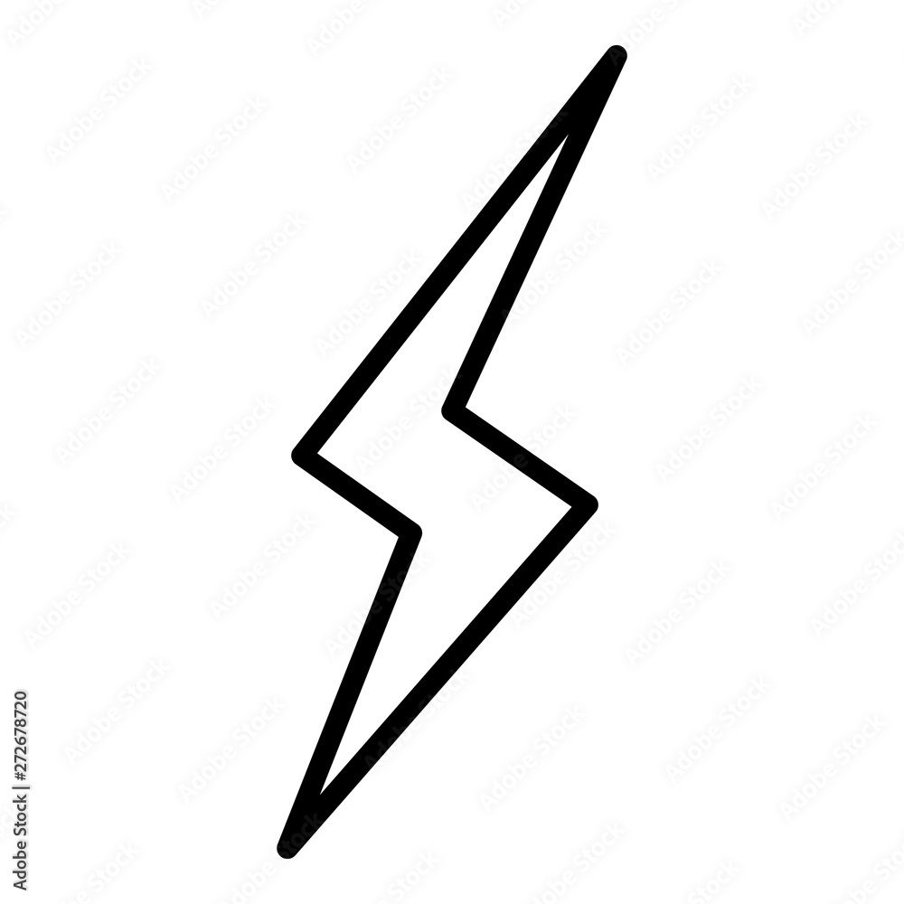Poster lightning contour icon. outline lightning contour vector icon for web design isolated on white backg