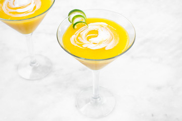 Mango Coconut Daiquiri with a Lime Twist