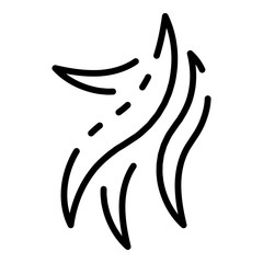 Spirochete bacteria icon. Outline spirochete bacteria vector icon for web design isolated on white background