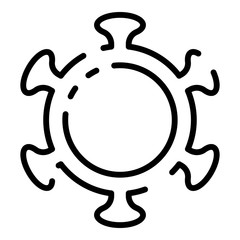 Microbe icon. Outline microbe vector icon for web design isolated on white background
