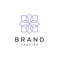 Fototapeta na wymiar mandala ornament flower vector logo design template