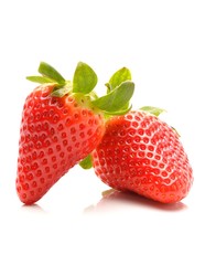  Fresh strawberry on a white background