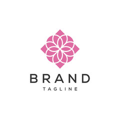 mandala ornament flower vector logo design template