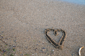 Holiday Concept. Heart and Beach