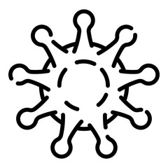 Popular virus icon. Outline popular virus vector icon for web design isolated on white background