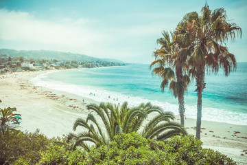 The main beach in Laguna Beach California © nata_rass