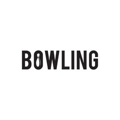 simple bowling vector logotype design