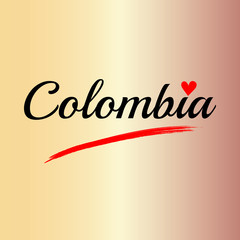 Colombia - Vector illustration design for banner, t shirt graphics, fashion prints, slogan tees, stickers, cards, posters and other creative uses