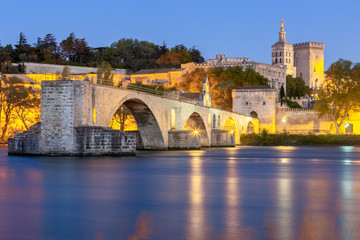 Avignon. Bridge of St. Benezet over the Rhone River.