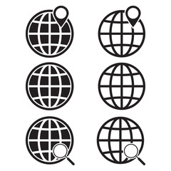 Globe Icon set