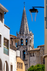 Avignon. The spire of the old medieval stone church.