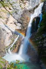 Savica waterfall in Triglav natural park, Slovenia