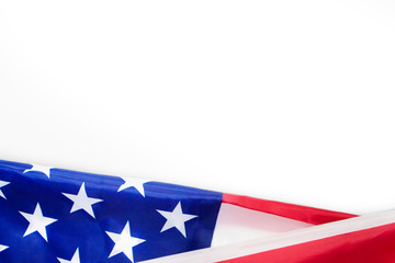 isolated american flag on white background