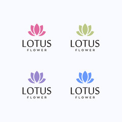 lotus flower vector icon logo design