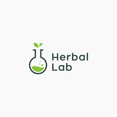 nature tube lab concept vector logo design