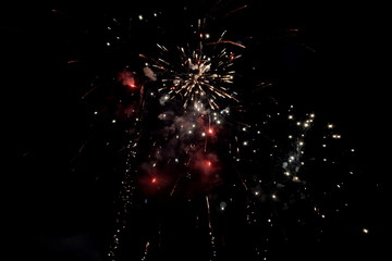 fireworks in the night sky