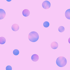 Illustrated seamless pattern with gradient circles