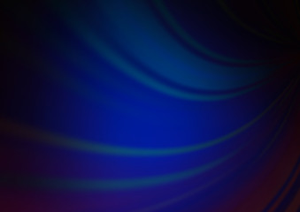 Dark BLUE vector glossy bokeh pattern.