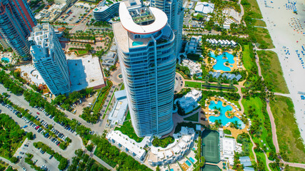 Aerial view of Miami Beach. South Beach. Florida. USA. 