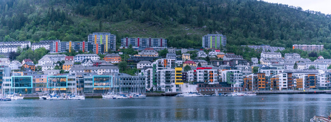 Panoramic of Bergen Norway