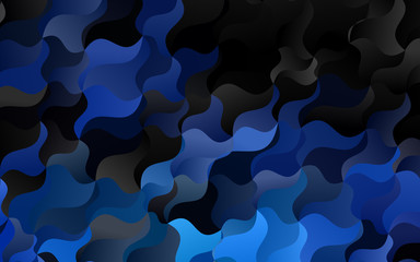 Dark BLUE vector pattern with bubble shapes.
