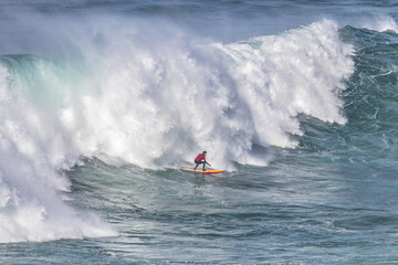 surfing competition in nazare
