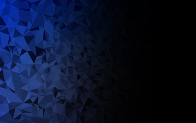 Obraz premium Dark BLUE vector polygonal pattern.