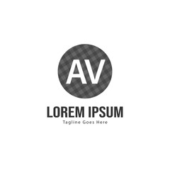 AV Letter Logo Design. Creative Modern AV Letters Icon Illustration