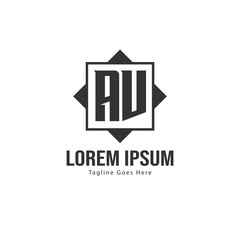 AV Letter Logo Design. Creative Modern AV Letters Icon Illustration