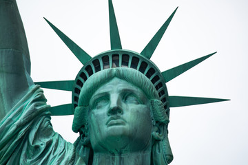 Statue of Liberty National Monument. Sculpture by Fr&eacute;d&eacute;ric Auguste Bartholdi. Manhattan. New York. USA. 