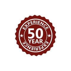 Fifty Years Experience, 50 Years Experience icon, sign, button