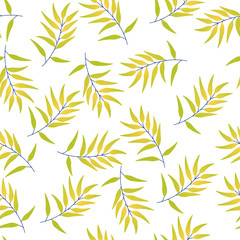 Tropical seamless pattern leaves