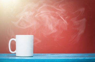 Close-up coffee cup on background