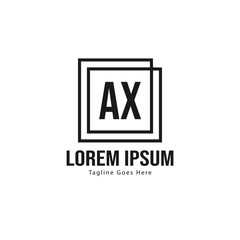 AX Letter Logo Design. Creative Modern AX Letters Icon Illustration
