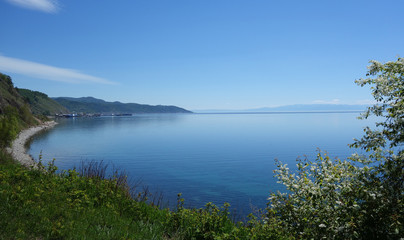 Summer landscape on Lake Baikal. Russia.