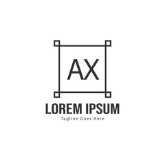 AX Letter Logo Design. Creative Modern AX Letters Icon Illustration