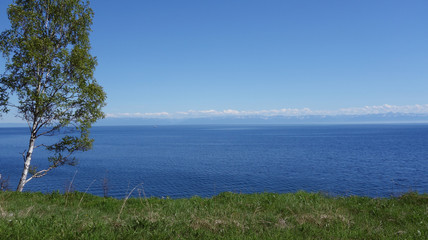 Summer landscape on Lake Baikal. Russia.